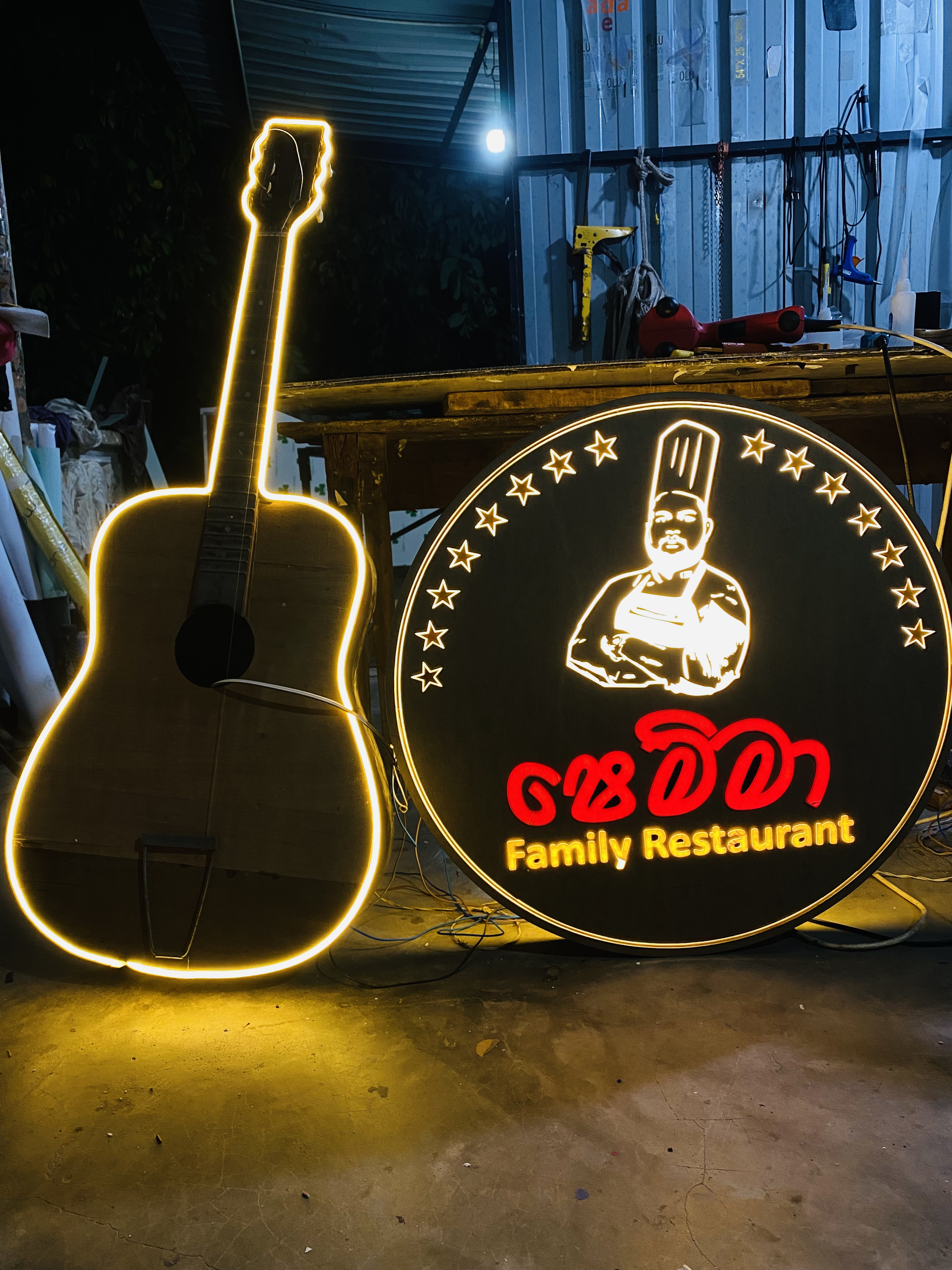 Custom restaurant signage